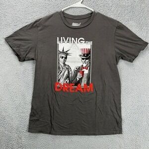 Freedom State Of Mind T-Shirt Adult Large Dark Grey Living The Dream Tee Mens